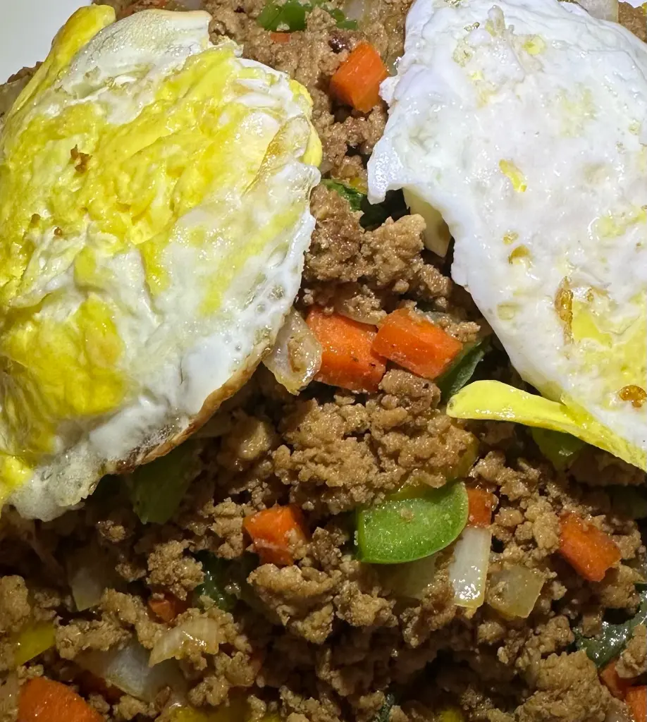 Thai Holy Basil Chicken and Pan-Fried Eggs2.webp