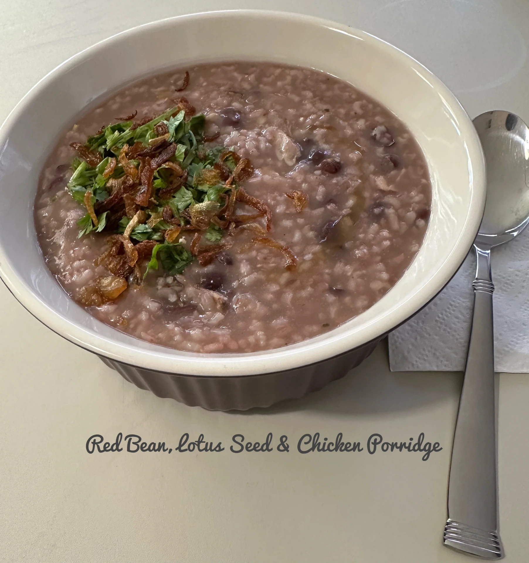 🥣Red Bean, Lotus Seed & Chicken Porridge