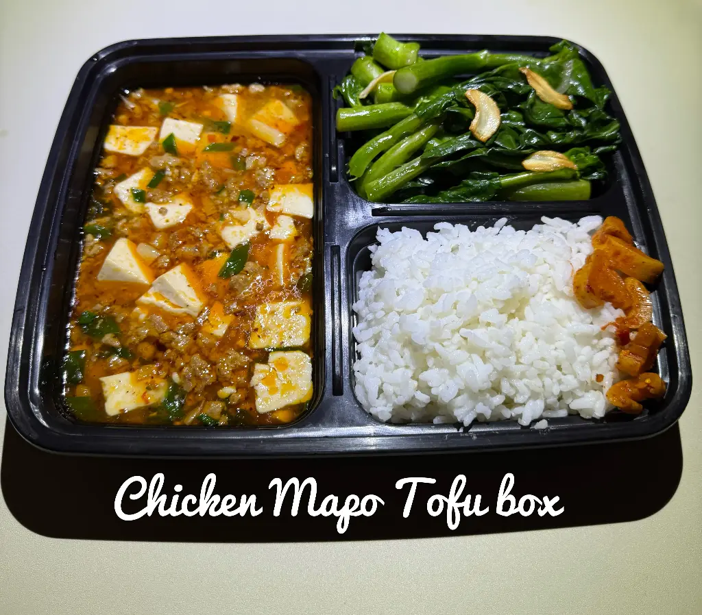 🍱Sichuan-Inspired Chicken Mapo Tofu Box (White Rice)